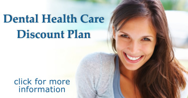Woman smiling, health care discount promotion